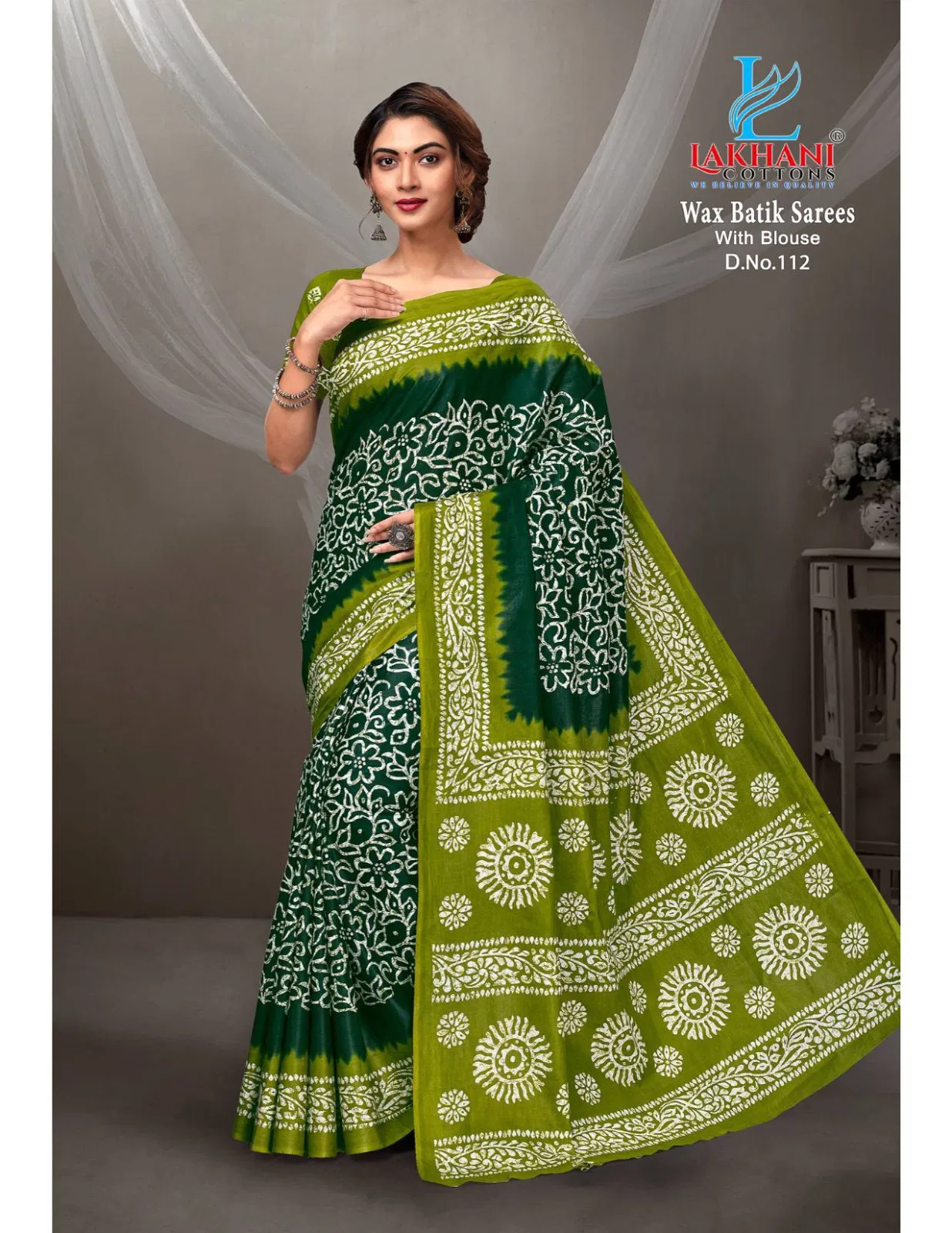 Wax Batik Vol 01 By Lakhani Heavy Cotton Printed Sarees Wholesalers In Delhi